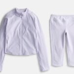 girls athletic works buttercore jacket and capri set purple