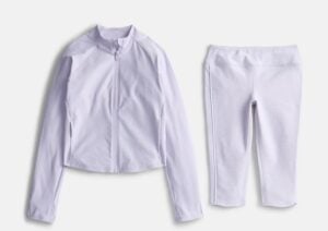 girls athletic works buttercore jacket and capri set purple