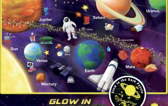 glow in the dark solar system puzzle