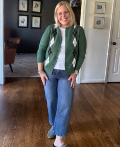 grace karin argyle sweater fran