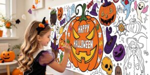 happy halloween coloring tablecloth (1)