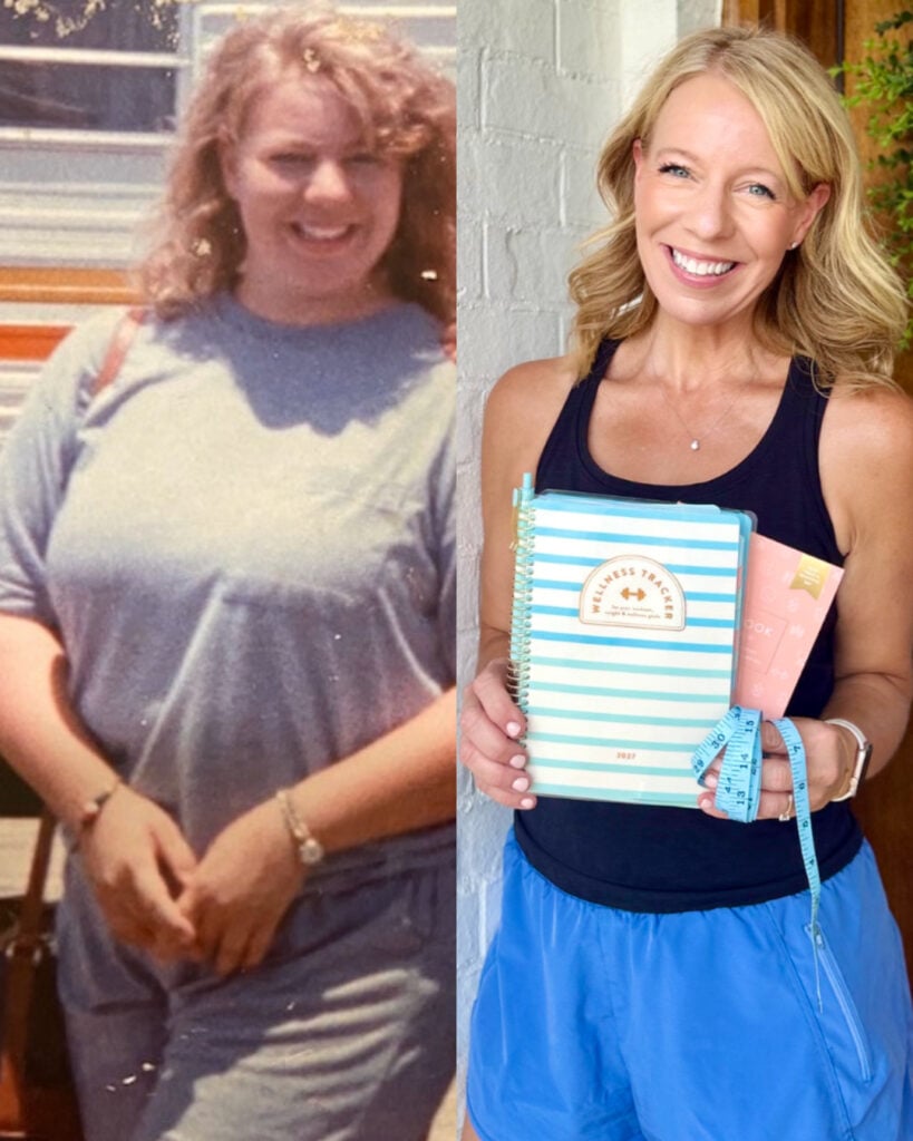 laurie weight loss journey wellness tracker before after