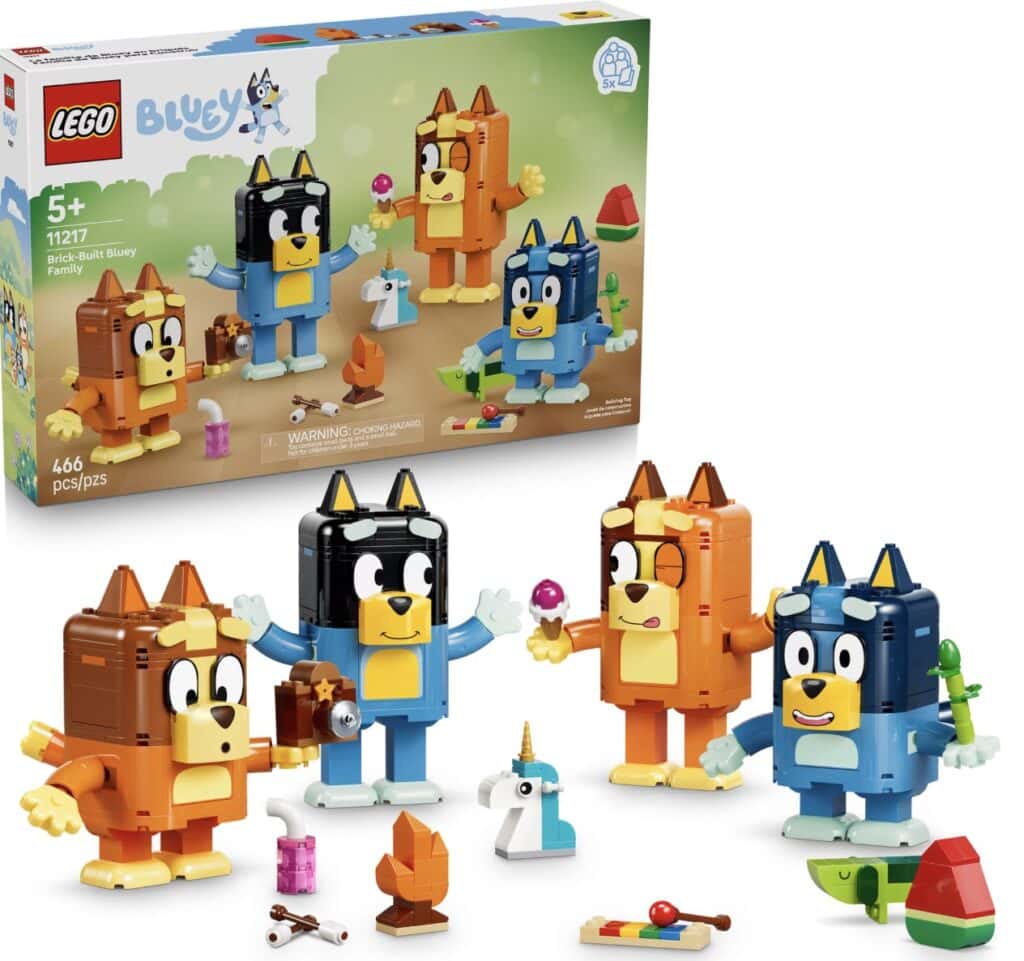 lego bluey brick family
