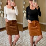 mary longer denim skirt