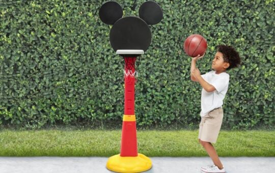 plastic kids basketball set mickey mouse