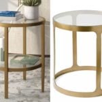 round brass table dupe