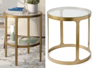 round brass table dupe