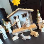 rustic nativity set