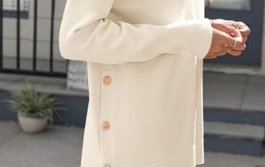 side button sweater
