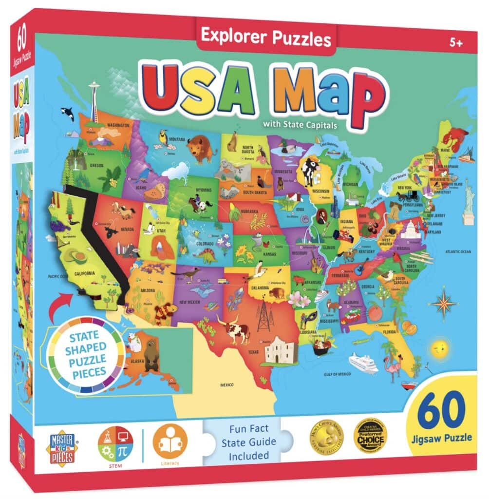 usa puzzle 60 piece masterpieces brand