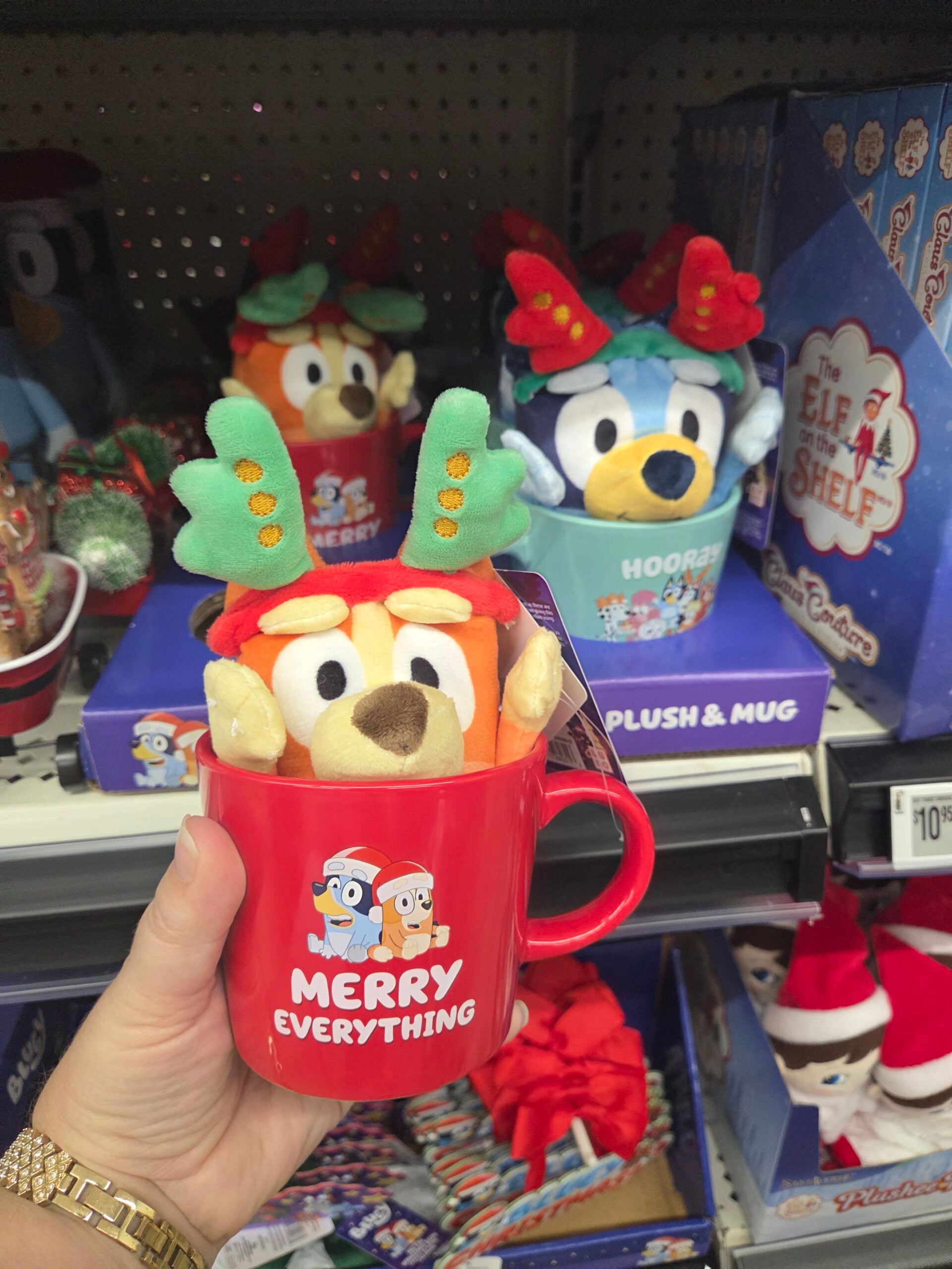 walmart christmas plush mug sets