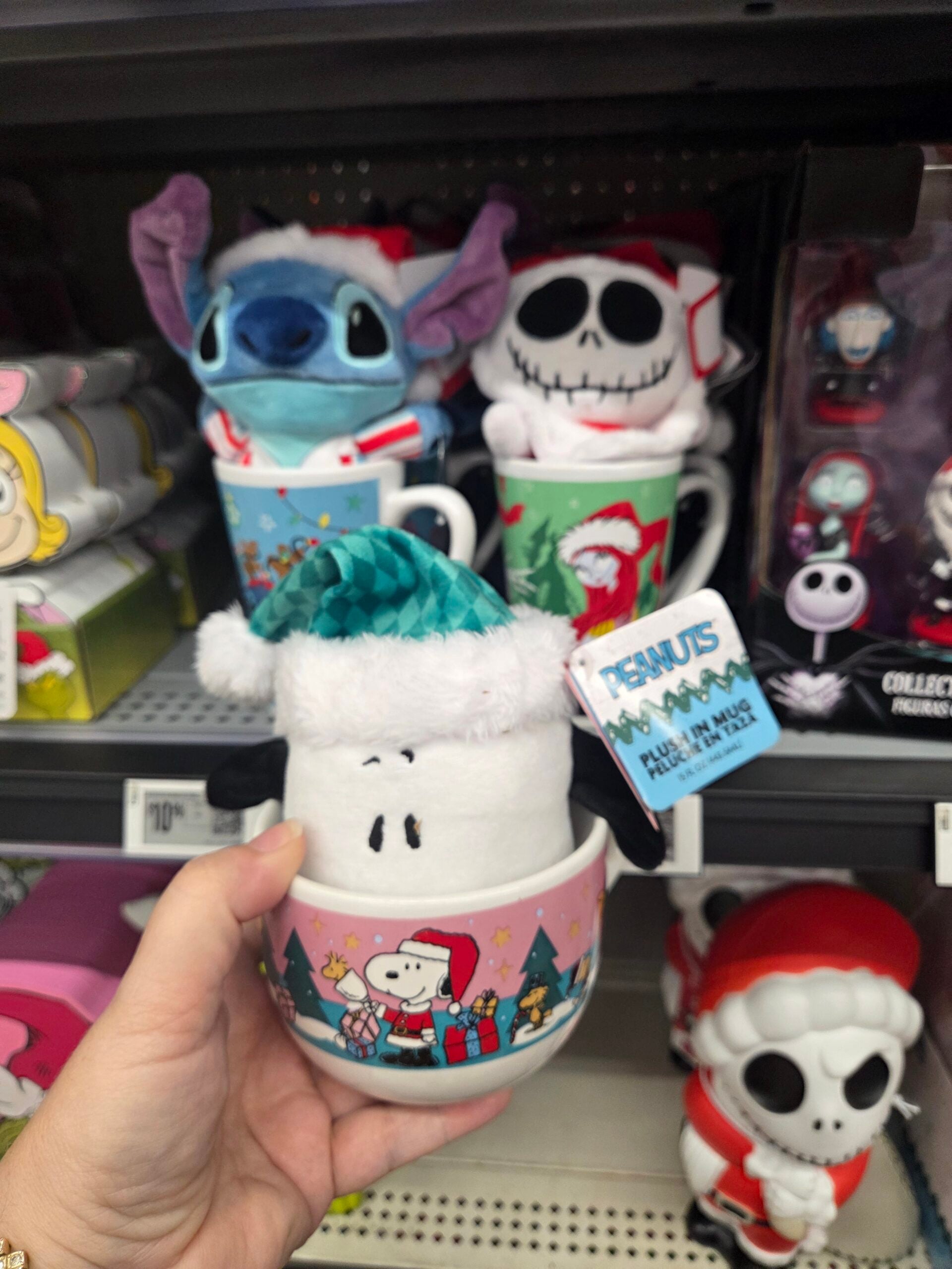 walmart christmas plush mug sets 3