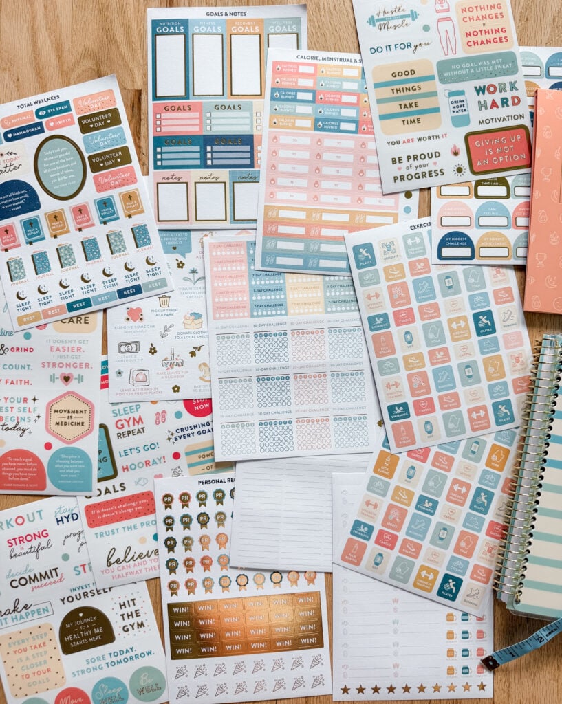 wellness tracker stickers