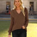 zeagoo brown sweater