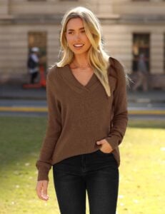 zeagoo brown sweater