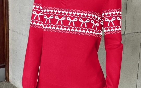zeagoo red sweater