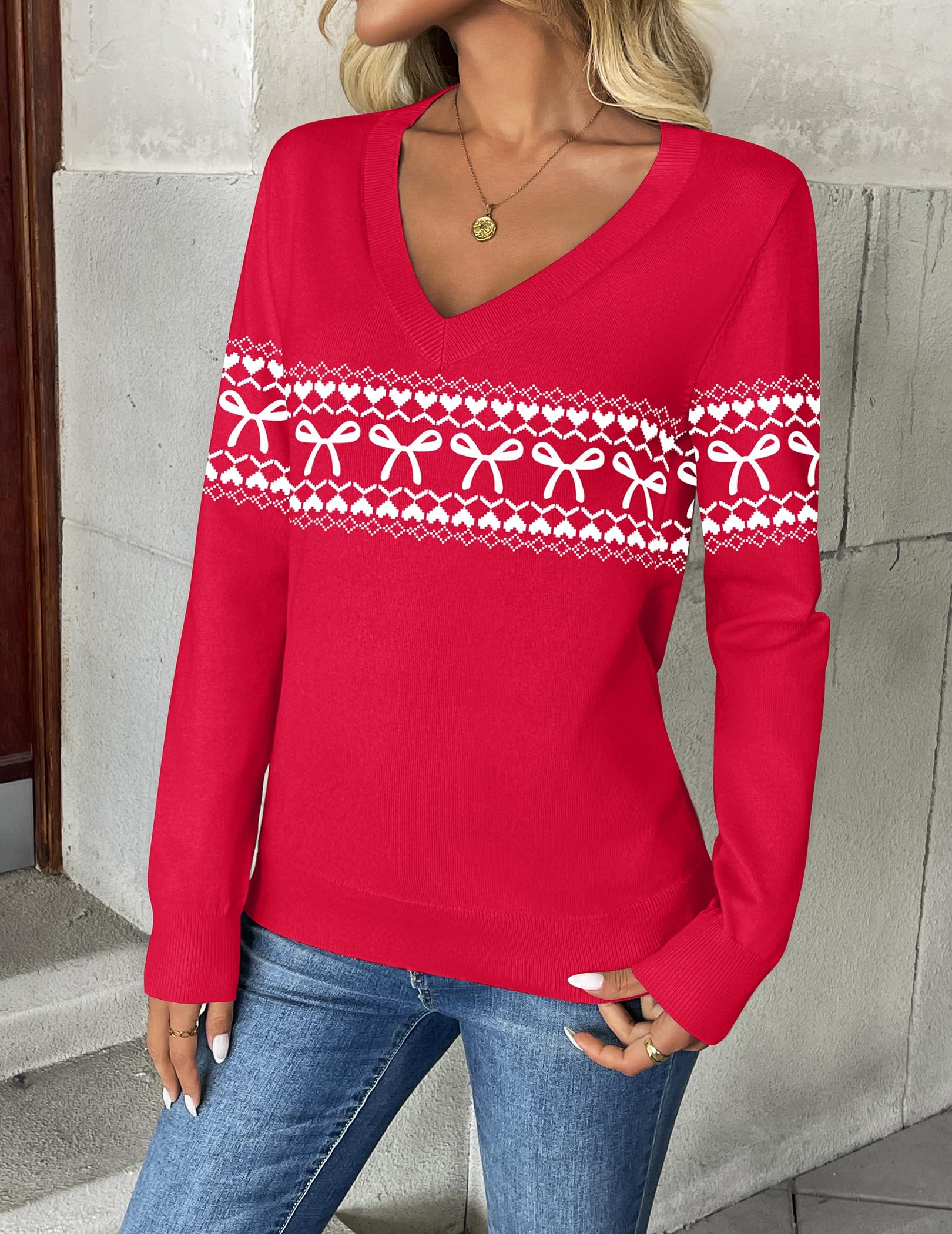 zeagoo red sweater zeagoo red sweater
