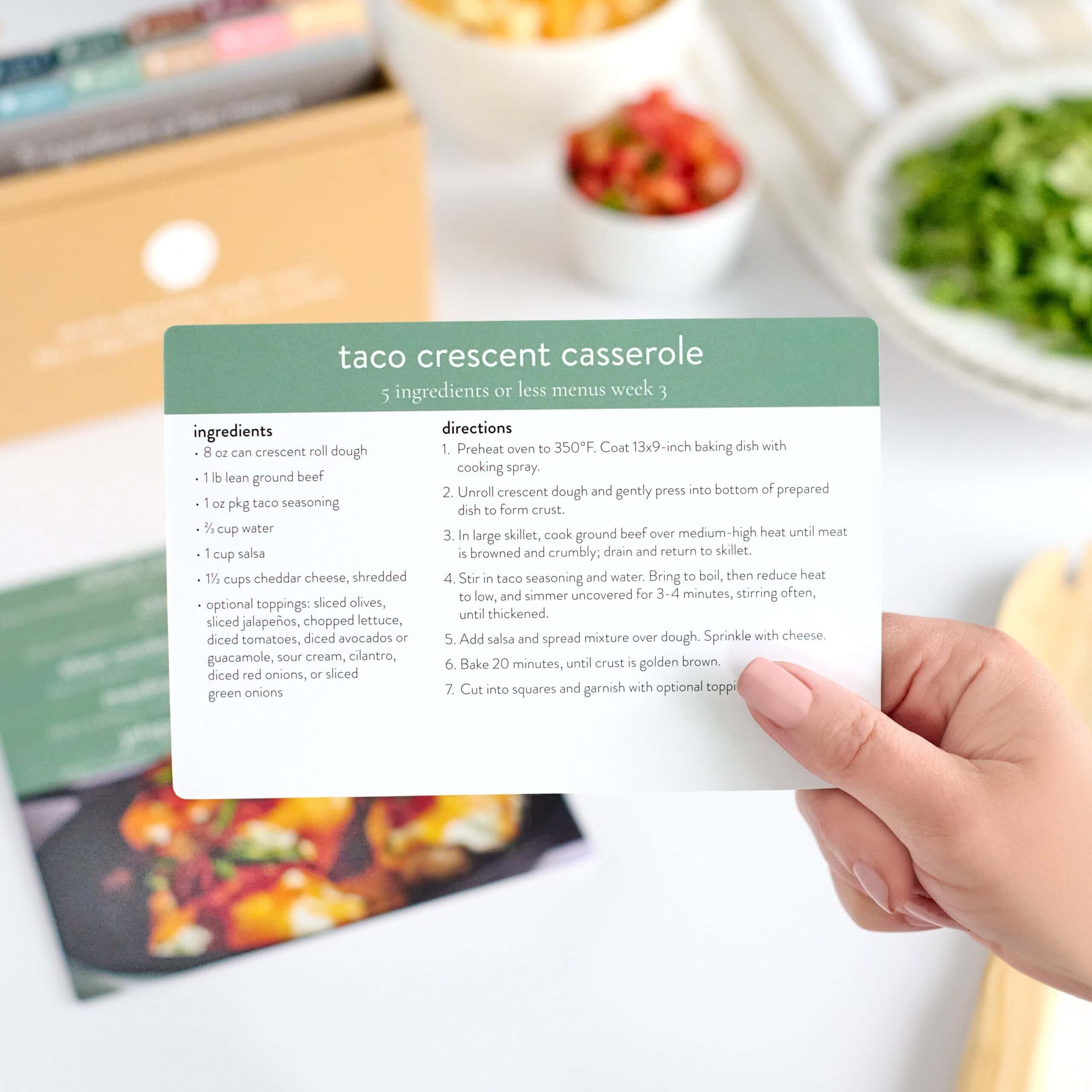 5 ingredients card